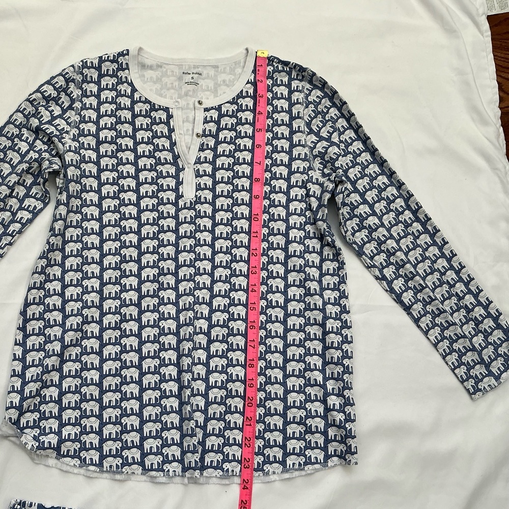 Roller Rabbit Elephant Print Kids PJ - Blue and White